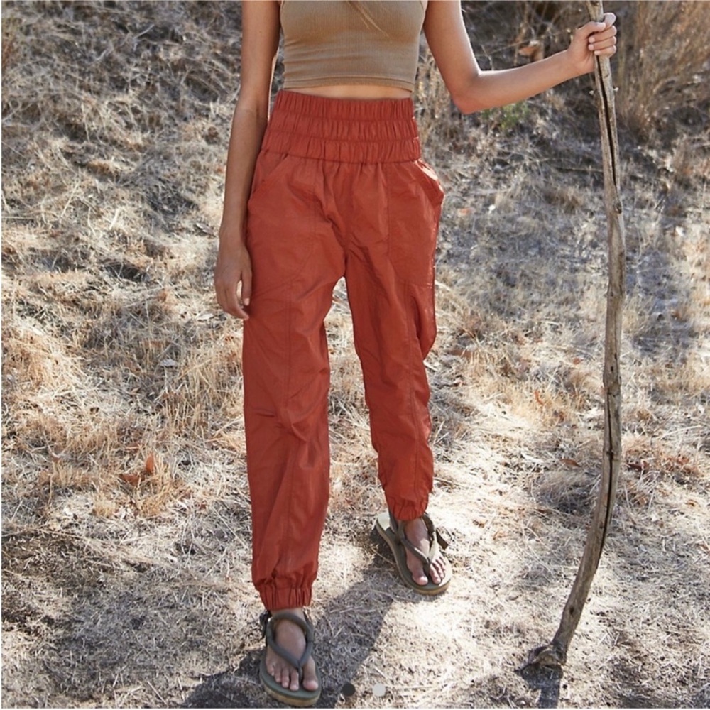 NWOT Free People Movement The Way Home Joggers - orange rust - XS